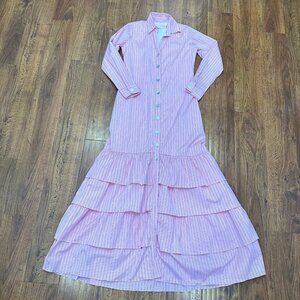 Liliana Meza striped maxi shirtdress